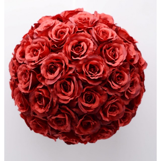 Изкуствена висяща топка My Garden червени рози, 23.5 см | цена за 1бр