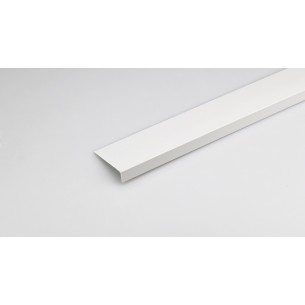 PVC L-профил Arcansas, 2 х 1 х 200 см, Бял сатен  | цена за 1бр