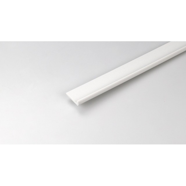 PVC J профил Arcansas 100 х 2.5 х 2.3 см, Бял | цена за 1бр