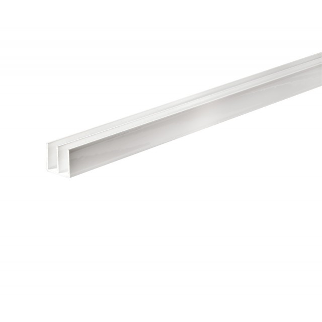 Алуминиев правоъгълен профил Arcansas  бял 100 x 2 x 1 см | цена за 1бр