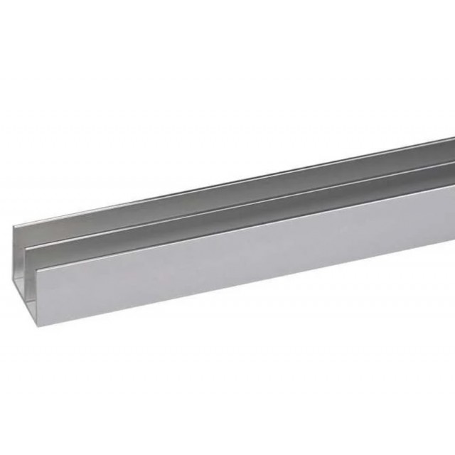 Алуминиев двоен П-профил Arcansas 100 x 1.6 x 1.2 см, Сребро анодизиран  | цена за 1бр