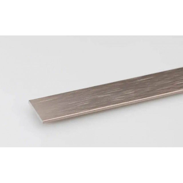 Алуминиев анодизиран плосък профил Arcansas мед 100 x 3 x 0.2 см | цена за 1бр