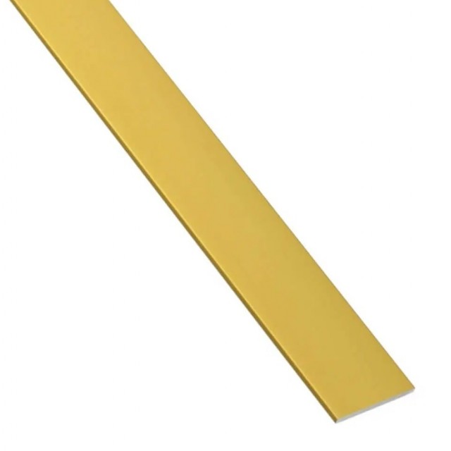 Алуминиев плосък профил Arcansas 100 x 1.5 x 0.2 см, златен, анодизиран | цена за 1бр