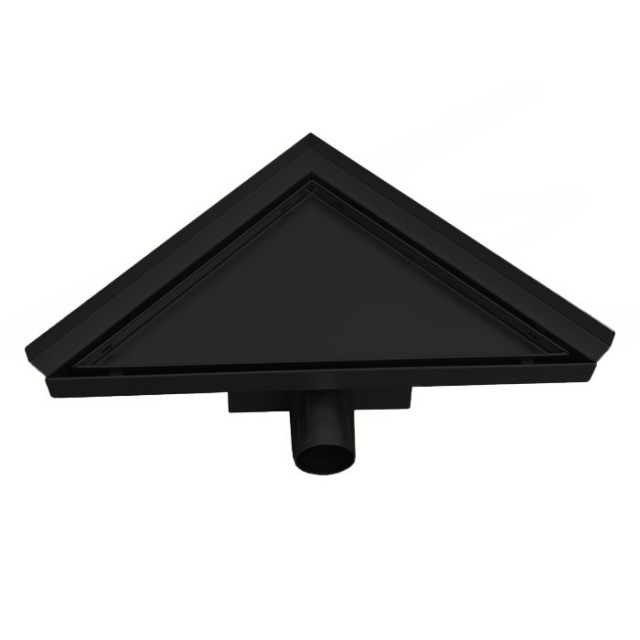 Рогов неръждаем сифон Cascada Delta DUO, 200 x 200 мм, ф 40 / 50, Черен  | цена за 1бр