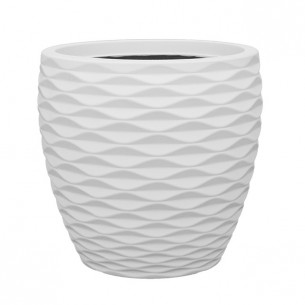 Саксия  34 x 34 x 32.5 см, Бял мат | цена за 1бр