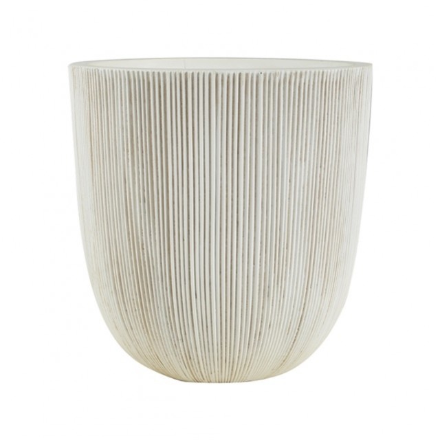 Саксия 31 x 31 x 31.5 см, Чедър бял | цена за 1бр