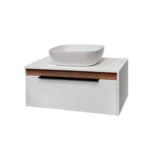 Долен шкаф за баня Макена Делта с мивка, 80 см, Бял | цена за 1бр Долен шкаф за баня Макена Делта с мивка, 80 см, Бял | цена за 1бр