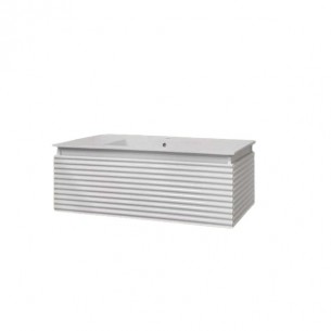 Долен шкаф за баня Макена Линеа с мивка, Бял | цена за 1бр