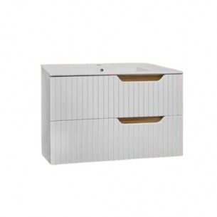 Долен шкаф за баня Макена Руби с мивка, Бял | цена за 1бр