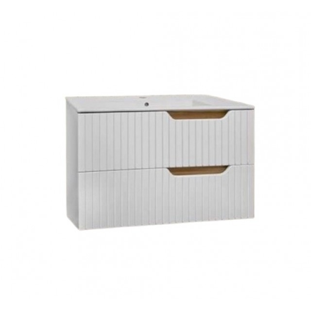 Долен шкаф за баня Макена Руби с мивка, Бял | цена за 1бр