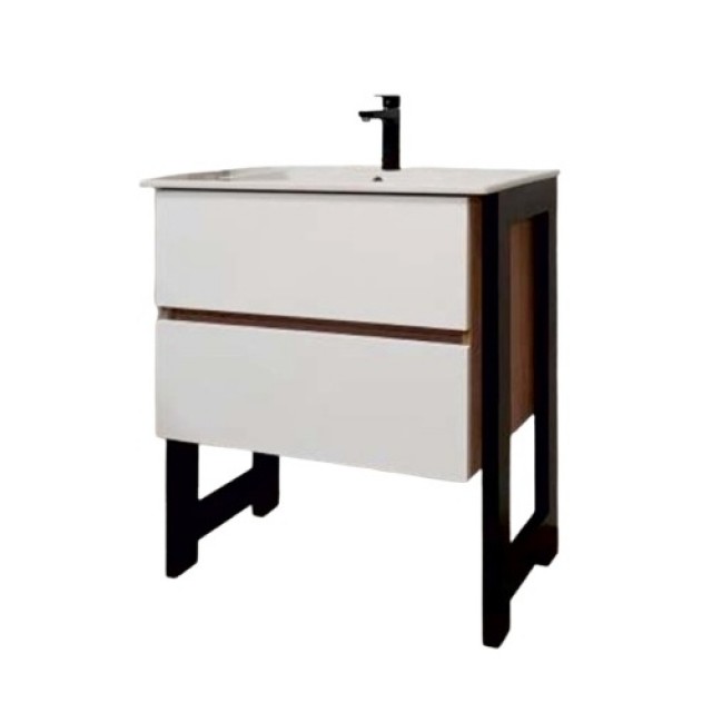 Долен шкаф за баня Макена Орегон с мивка, Бял | цена за 1бр