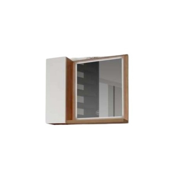 Горен шкаф за баня Макена Карлота с огледало, Бял | цена за 1бр