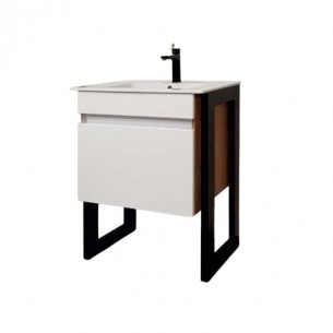 Долен шкаф за баня Макена Карлота с мивка, Бял | цена за 1бр