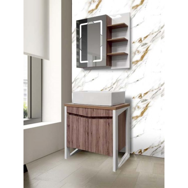 Горен шкаф за баня Макена Пандора с огледало, Цвят M01 | цена за 1бр