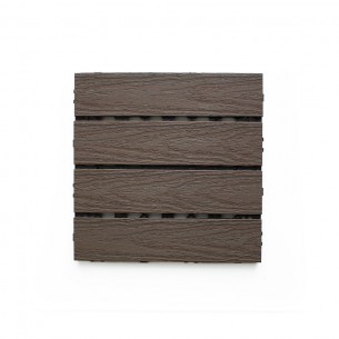 WPC декинг плочи JE-D2 A1, тъмно кафе, 30 x 30 x 2 см | цена за 1бр