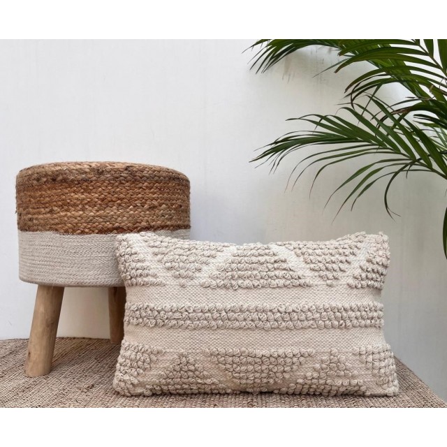 Ръчно тъкана възглавница FHF-CU-2024-15 с пълнеж, 100% памук, Вакуумно опакована | цена за 1бр