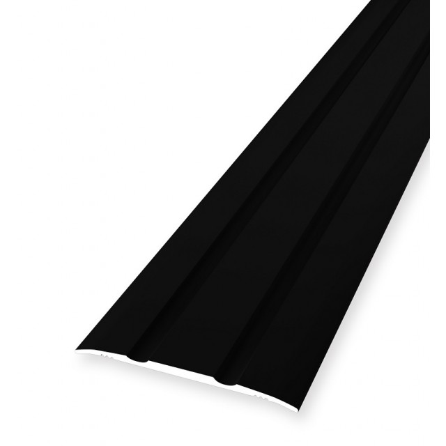 Алуминиев анодизиран преходен профил Kuberit 438, 1000 х 38 х 2 мм, Черен | цена за 1бр