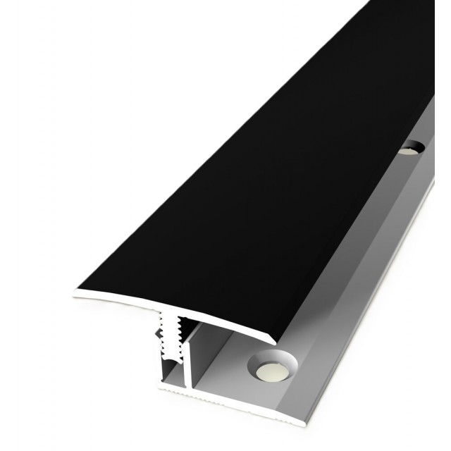Алуминиев анодизиран преходен профил Kuberit 558, 1000 х 31,5 x 12 мм, Черен | цена за 1бр