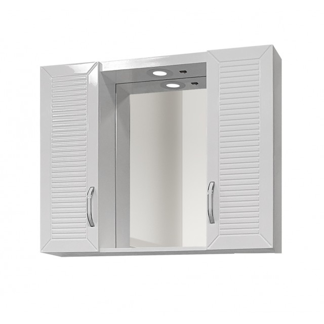 Горен шкаф за баня Makena Кери с огледало, Бял, 70 см | цена за 1бр