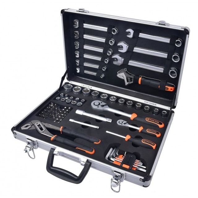 Комплект инструменти 77 части 1/2" & 1/4" TACTIX CR-V | цена за 1бр