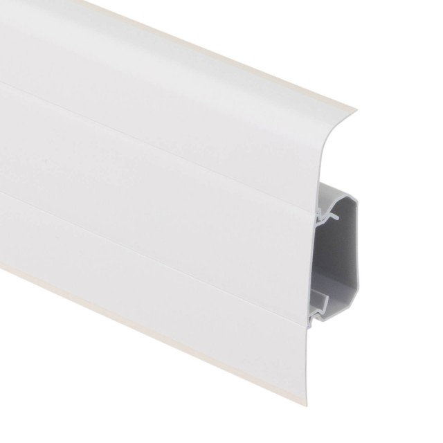 PVC перваз SG75/03 Salag с кабелен канал, Сив, 2.2 м | цена за 1линм