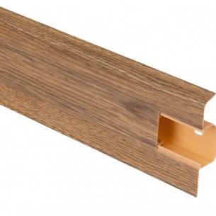 PVC перваз с кабелен канал Salag SG75/70 дъб бърбън тъмен  2.2м | цена за 1линм