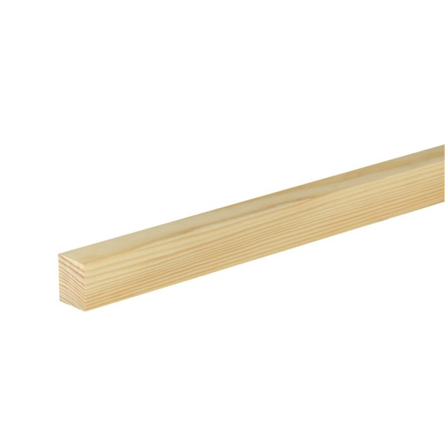 Дървен правоъгълен профил 23 x 29 мм, Смърч/бор без чепове, 240 см | цена за 1бр