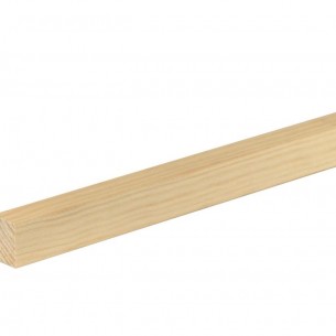 Дървен правоъгълен профил 19 x 23 мм, Смърч/бор без чепове, 100 см | цена за 1бр