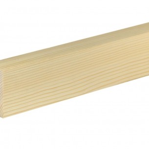 Дървен правоъгълен профил 29 x 60 мм, Смърч/бор без чепове, 100 см | цена за 1бр