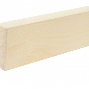 Дървен правоъгълен профил 29 x 96 мм, Смърч/бор без чепове, 100 см | цена за 1бр
