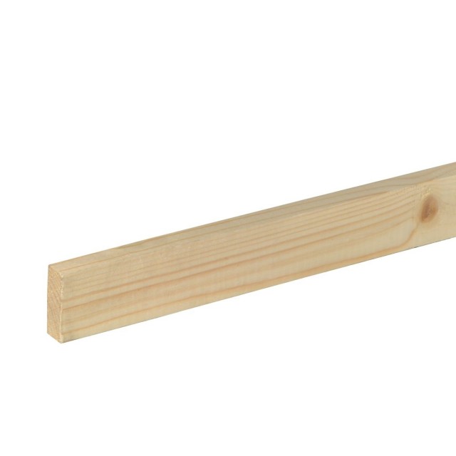 Дървен правоъгълен профил 15 x 40 мм, Смърч/бор необработен, 200 см | цена за 1бр
