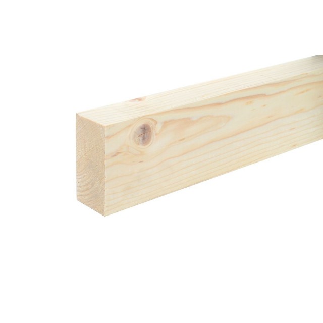 Дървен правоъгълен профил 40 x 80 мм, Смърч/бор необработен, 200 см | цена за 1бр