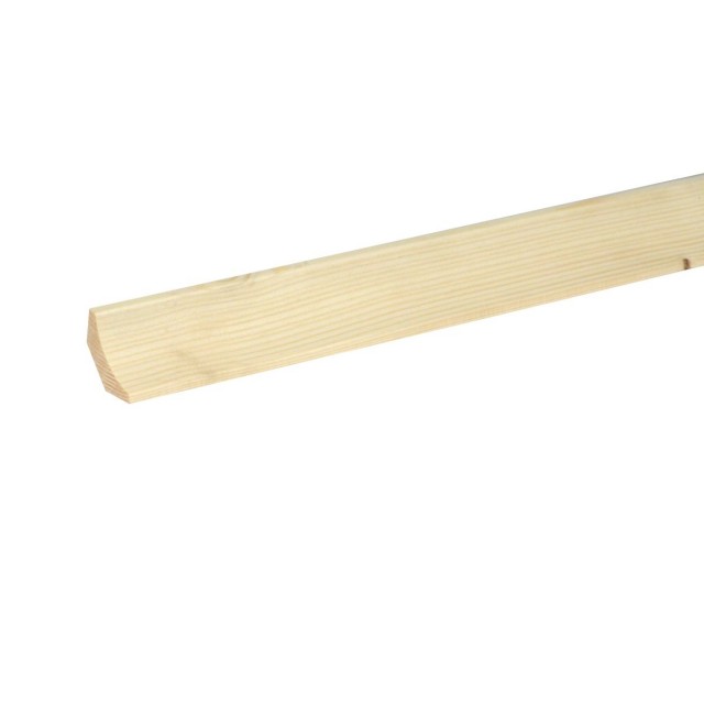 Дървен подов перваз 29 x 29 мм, Необработен смърч, 240 см | цена за 1бр