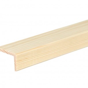 Дървен ъглов L-профил 30 x 50 мм, Смърч/бор без чепове 240 см | цена за 1бр