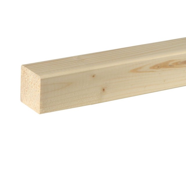 Дървен заоблен профил 45 x 45 мм, Смърч/бор необработен, 240 см | цена за 1бр
