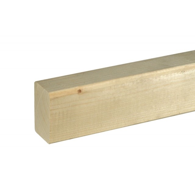 Дървен заоблен профил 45 x 70 мм, Смърч/бор необработен, 240 см | цена за 1бр
