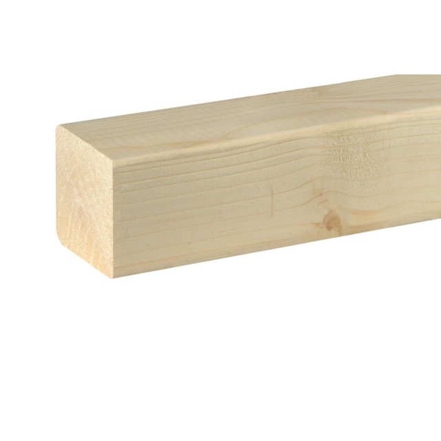 Дървен заоблен профил 58 x 58 мм, Смърч/бор необработен, 240 см | цена за 1бр