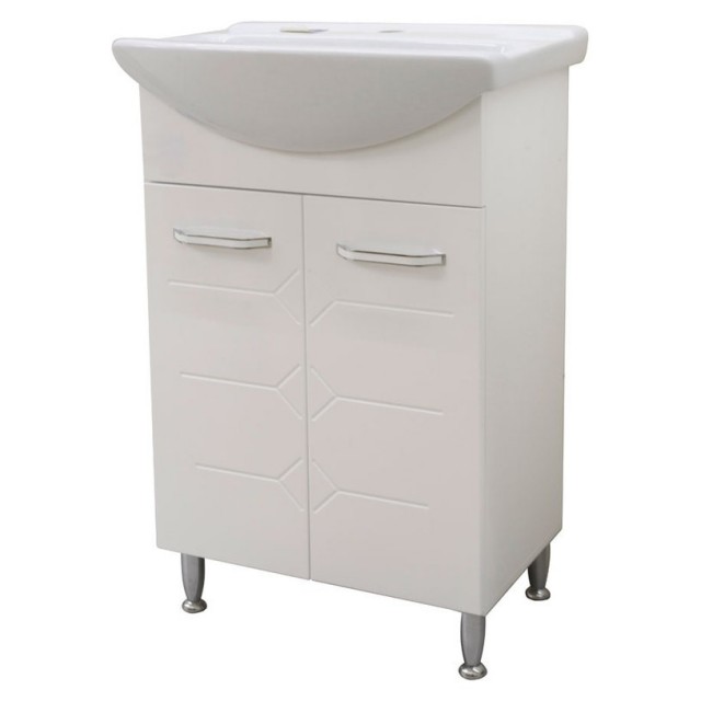 Долен шкаф за баня Makena Илона с мивка, Бял, 55 см | цена за 1бр