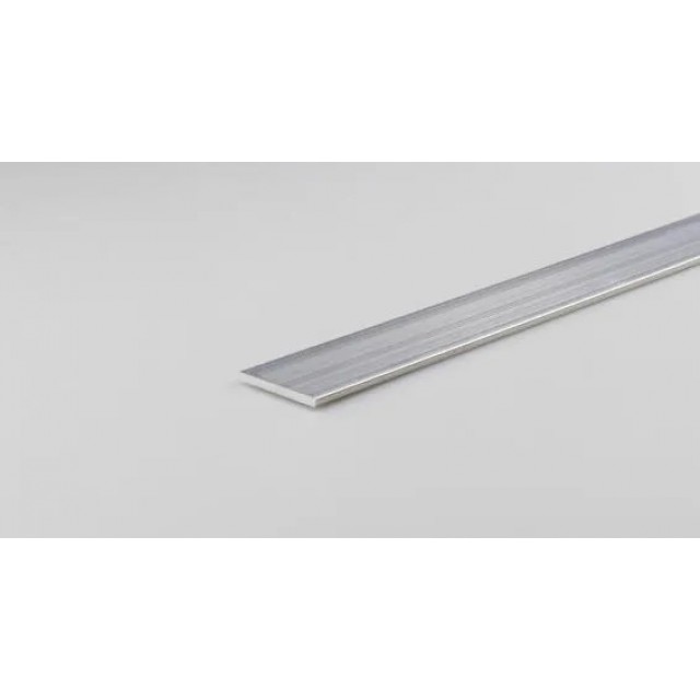 Алуминиев плосък профил Arcansas, 3050 х 20 х 2 мм, Сребрист | цена за 1бр