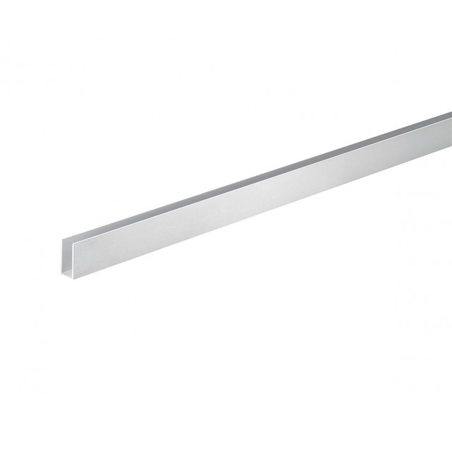 Алуминиев анодизиран U-профил Arcansas, 2000 x 15 x 10 мм, Сребрист | цена за 1бр
