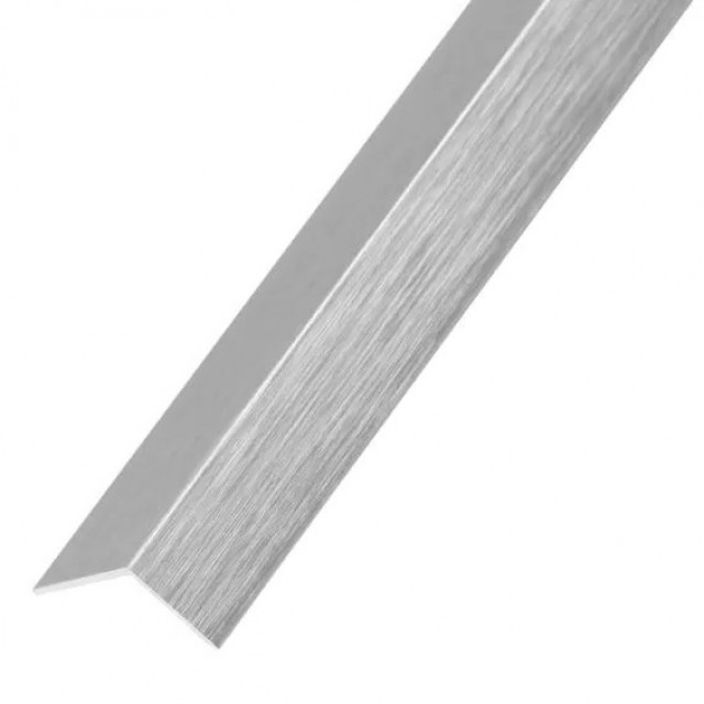 Алуминиев анодизиран самозалепящ ъглов профил 2600x16x16 мм, Натурален мат | цена за 1бр