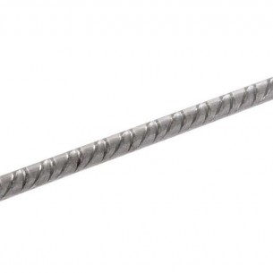 Стоманен цилиндричен оребрен профил Arcansas, 2000 x 10 мм, Сребрист | цена за 1бр