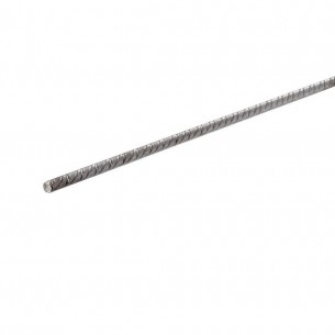 Стоманен цилиндричен оребрен профил Arcansas, 2000 x 8 мм, Сребрист | цена за 1бр