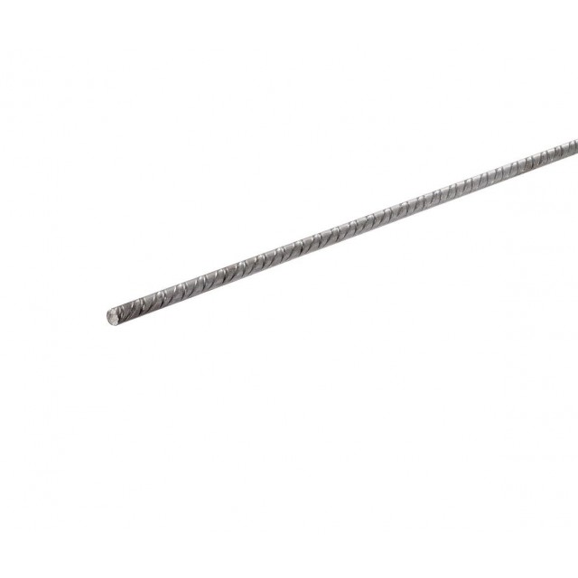 Стоманен цилиндричен оребрен профил Arcansas, 2000 x 6 мм, Сребрист | цена за 1бр