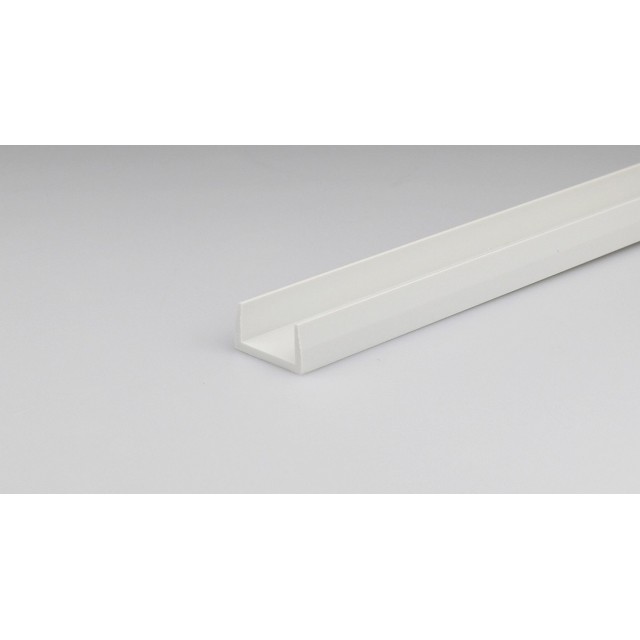 PVC U-профил Arcansas, 1000 x 10 x 6 мм, Бял | цена за 1бр
