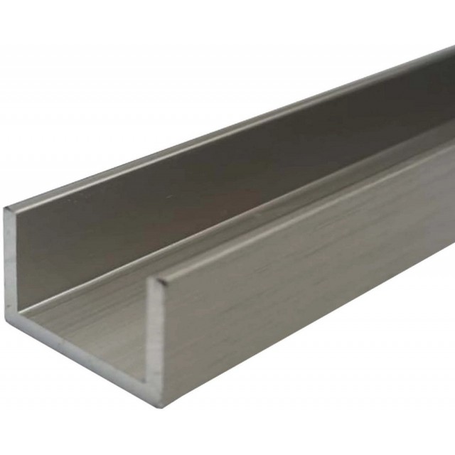 Алуминиев U-профил Arcansas, 1000 x 10 x 21 мм, Натурален мат | цена за 1бр