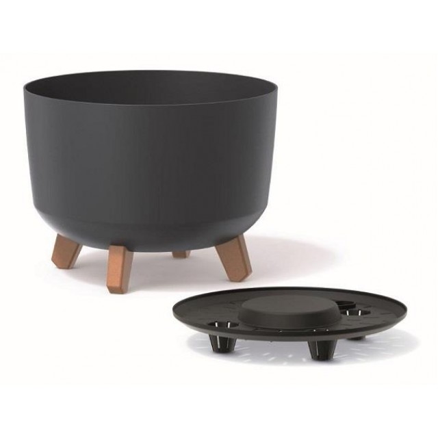 Кашпа Prosperplast Gracia, Антрацит, Ø 29 см | цена за 1бр