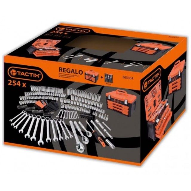 Комплект инструменти в куфар Tactix, 254 бр | цена за 1бр