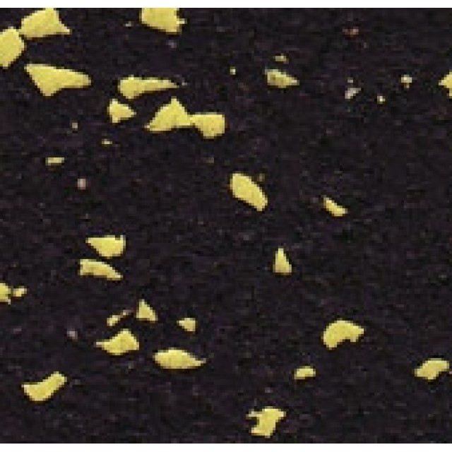 Гумена Фитнес настилка на плоча Gym Tile black/yellow, Черен/Жълт,  50 х 50 х 0.6 см | цена за 1бр