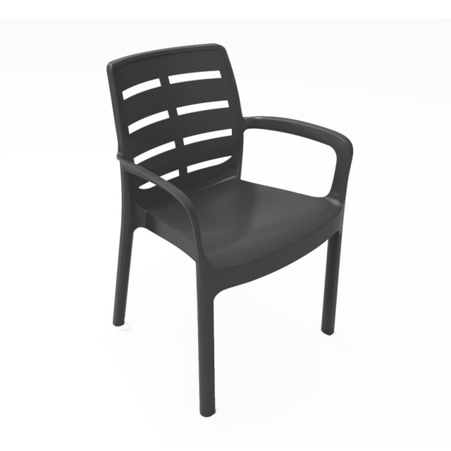 Градински стол Ipae-progarden Borneo BOR040AN, 60.5 x 54 x 82 см, Антрацит | цена за 1бр